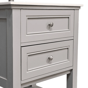 Dreamwerks 24" W x 22" D x 33" H Sienna Vanity In Gray with Ceramic Vanity Top - Image 5