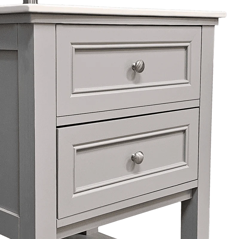 Dreamwerks 24" W x 22" D x 33" H Sienna Vanity In Gray with Ceramic Vanity Top - Image 5