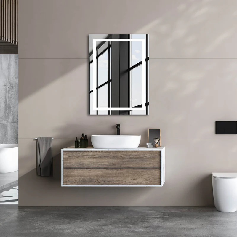 Riga 20" W x 26" H LED Mirror with Dimmer and Defogger - Image 4