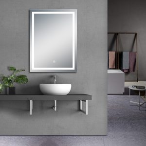 Riga 20" W x 26" H LED Mirror with Dimmer and Defogger-0