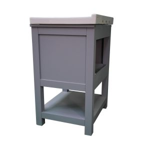Dreamwerks 24" W x 22" D x 33" H Sienna Vanity In Gray with Ceramic Vanity Top -425
