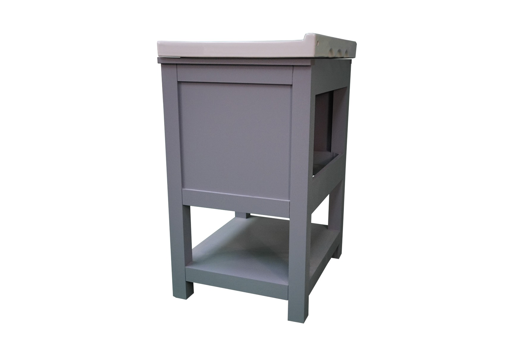 Dreamwerks 24" W x 22" D x 33" H Sienna Vanity In Gray with Ceramic Vanity Top -425