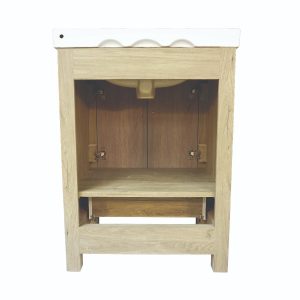 Dreamwerks 24" W x 22" D x 33" H Livorno Vanity With Ceramic Vanity Top in Woodgrain Finish-475