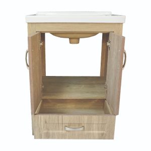 Dreamwerks 24" W x 22" D x 33" H Livorno Vanity With Ceramic Vanity Top in Woodgrain Finish-476