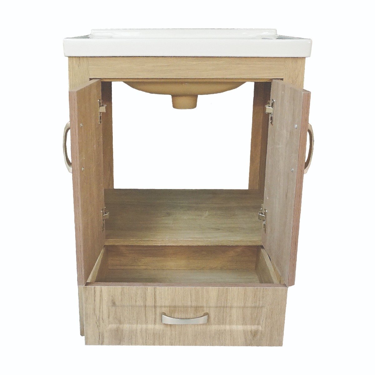 Dreamwerks 24" W x 22" D x 33" H Livorno Vanity With Ceramic Vanity Top in Woodgrain Finish-476