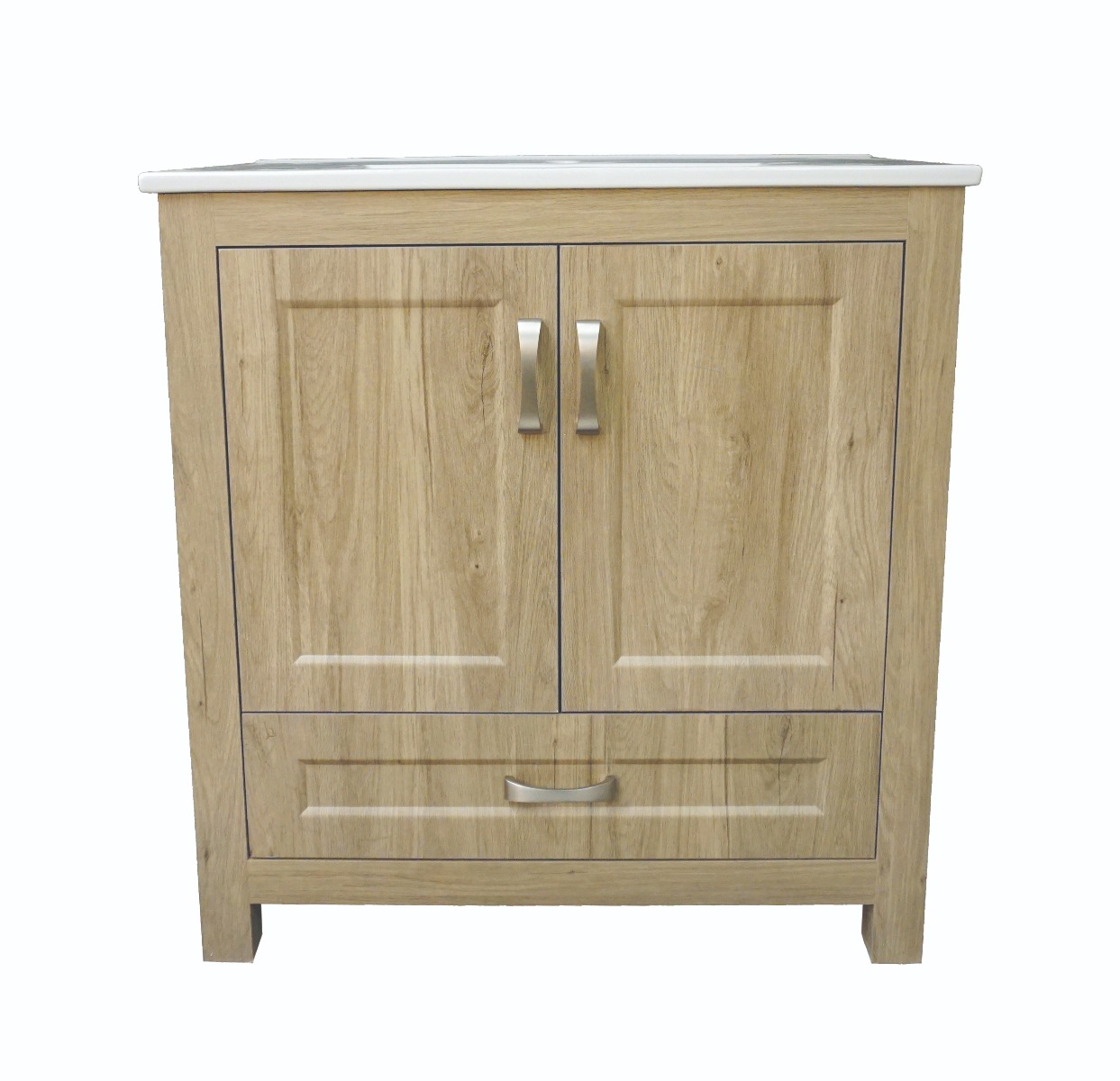 Dreamwerks 24" W x 22" D x 33" H Livorno Vanity With Ceramic Vanity Top in Woodgrain Finish-474