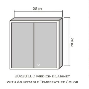 Dani 28" X 28" LED Medicine Cabinet -479