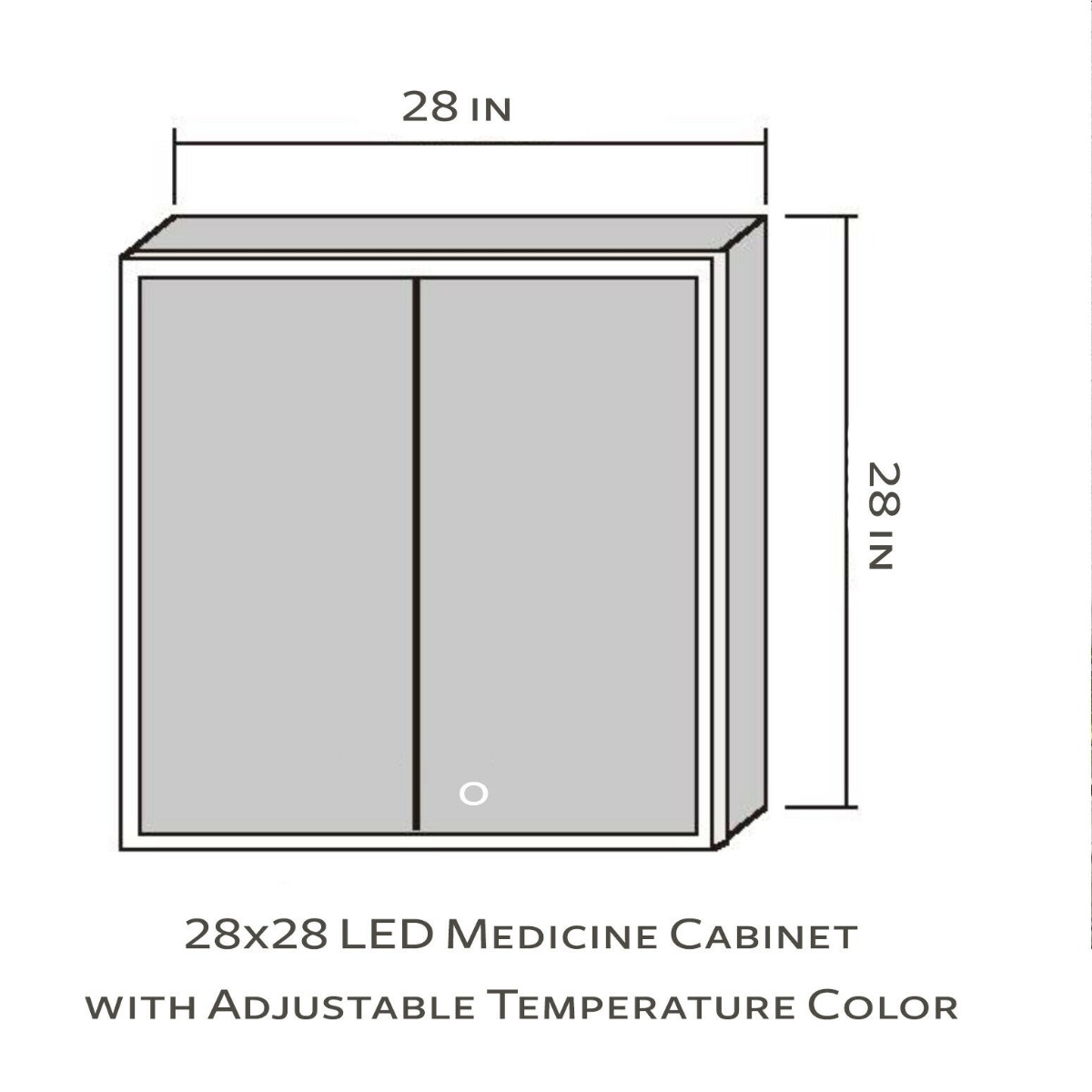 Dani 28" X 28" LED Medicine Cabinet -479