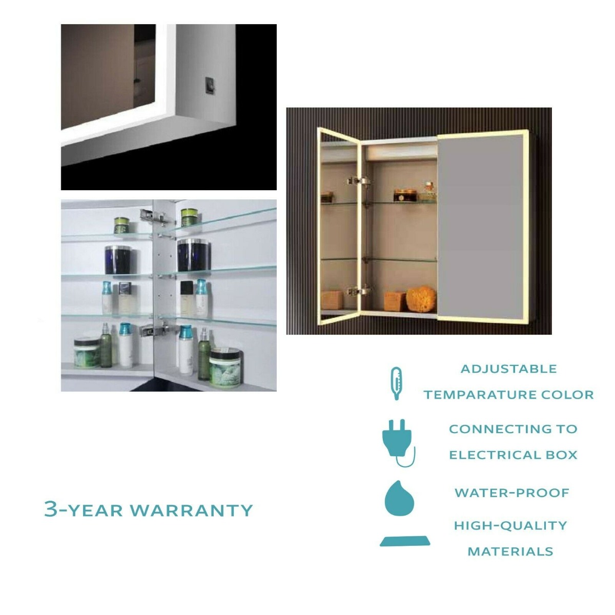 Dani 28" X 28" LED Medicine Cabinet -480