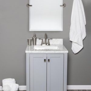 Dreamwerks 21'' W x 24'' H Brushed Nickel Rectangular Frameless Bathroom Pivot Mirror-526