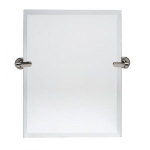 Dreamwerks 21'' W x 24'' H Brushed Nickel Rectangular Frameless Bathroom Pivot Mirror-0