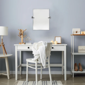 Dreamwerks 21'' W x 24'' H Brushed Nickel Rectangular Frameless Bathroom Pivot Mirror - Image 13