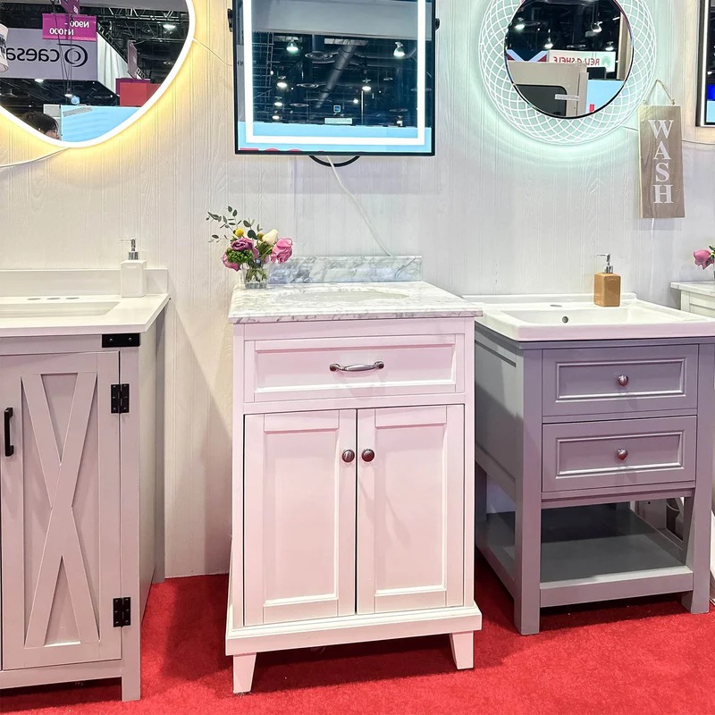 Dreamwerks 30" W x 22.4" D x 35" H White Vanity With Solid Wood & Carrara Marble Top - Image 17