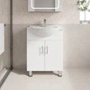 Dreamwerks 24" W x 22.4" D x 35" H White Vanity With Solid Wood & Carrara Marble Top - Image 15