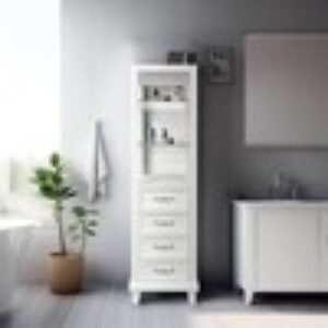 Dreamwerks 24" W x 22.4" D x 35" H White Vanity With Solid Wood & Carrara Marble Top - Image 17