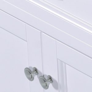 Dreamwerks 30" W x 22.4" D x 35" H White Vanity With Solid Wood & Carrara Marble Top -518