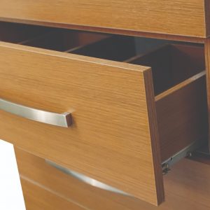 Dreamwerks 24" W x 18" D x 33" H Geneva Vanity In Light Walnut With Ceramic Top-544