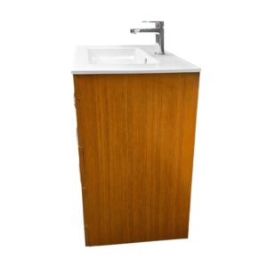 Dreamwerks 24" W x 18" D x 33" H Geneva Vanity In Light Walnut With Ceramic Top - Image 10