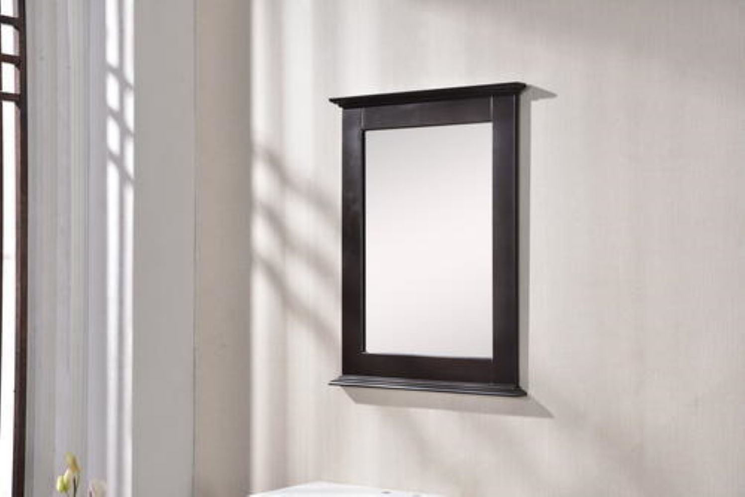 Dreamwerks Cambridge 24" W x 32" H Framed Mirror in Chocolate Finish-0
