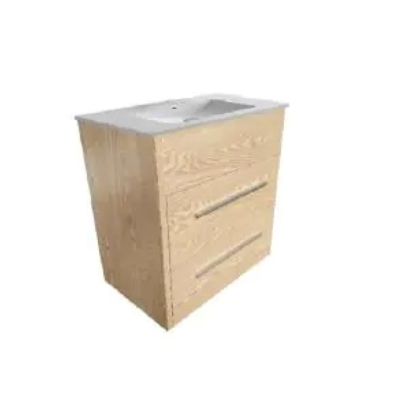 Dreamwerks 29" W x 19" D x 30" H Vanity in Lacquered Cherry Wentworth Finish with Marble Vanity Top in White-0