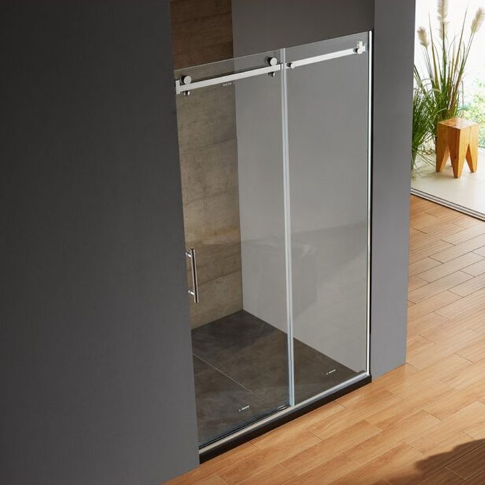60 in. x 79 in. Bypass Semi-Frameless Corner Shower Door with Clear Glass-0