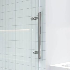 60 in. x 79 in. Bypass Semi-Frameless Corner Shower Door with Clear Glass - Image 5
