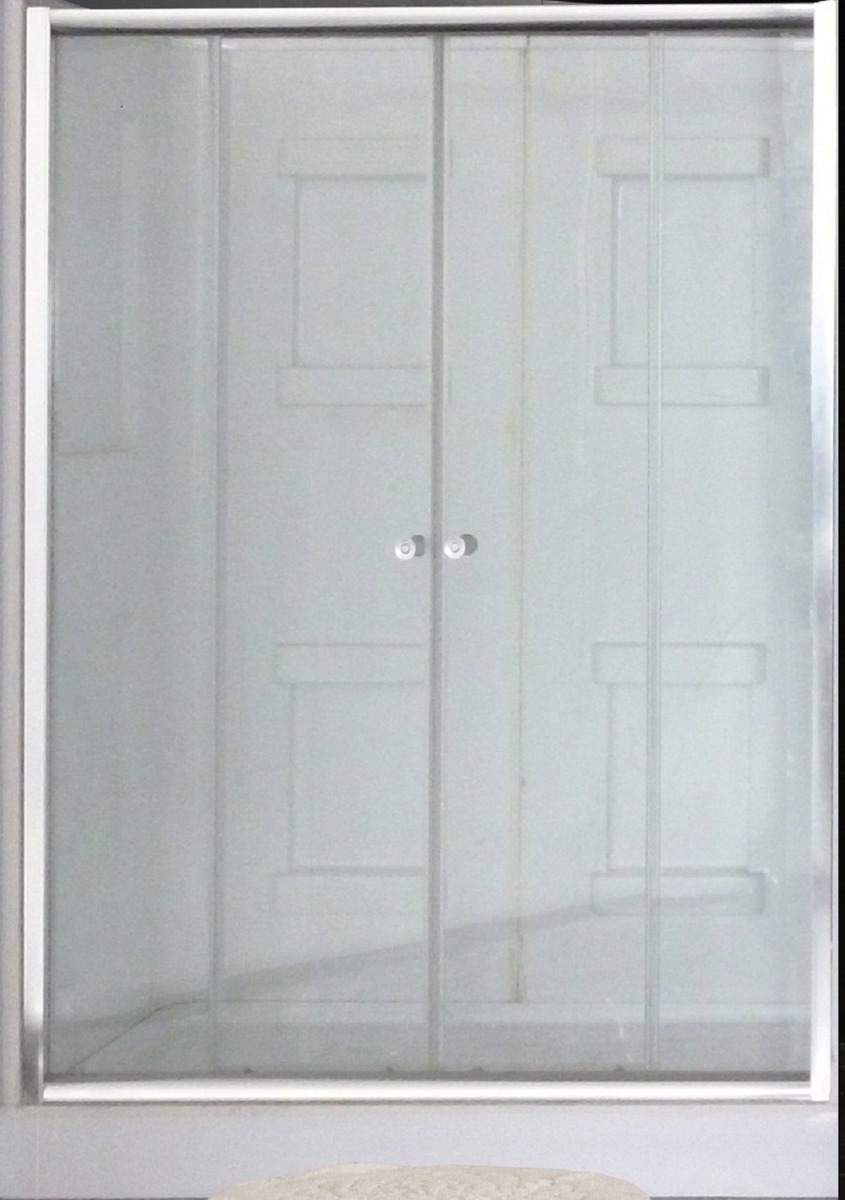Dreamwerks 60 in. x 32 in. x 78 in. 3-piece Clepsydra Shape Shower Wall Kit with 6 mm Thick Glass Doors-0