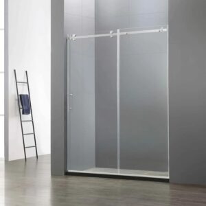 60 in. x 79 in. Bypass Semi-Frameless Corner Shower Door with Clear Glass - Image 7