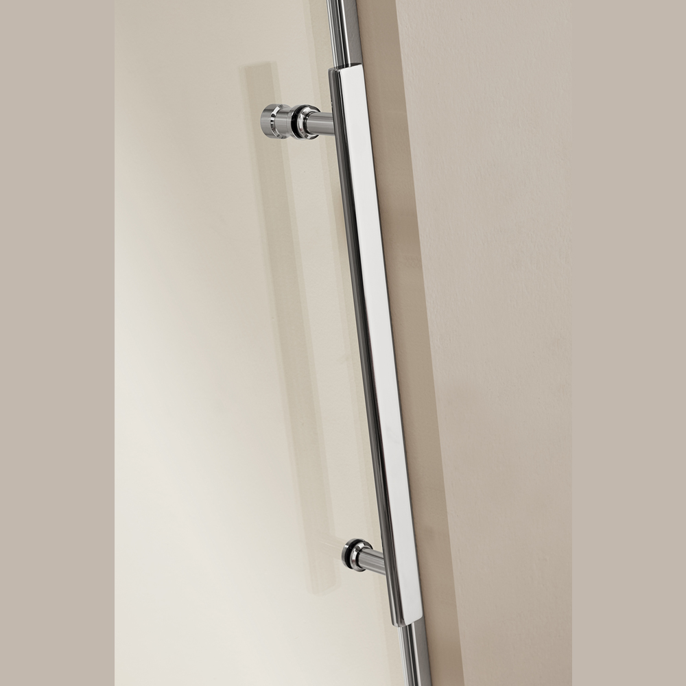 Dreamwerks 60 in. W x 79 in. H Sliding Frameless Shower Door in Stainless Steel with Clear Glass-605