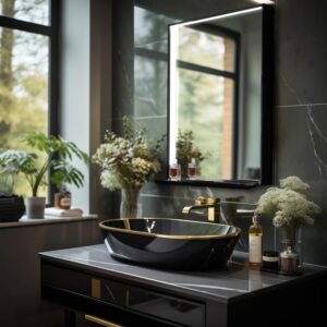 Dreamwerks 24" W x 32" H Brushed Nickel Framed LED Mirror with Bluetooth Speaker and Integrated Cell Phone Charger - Image 40