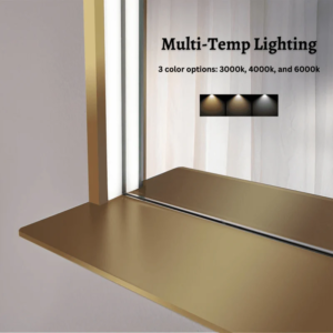 Dreamwerks 24" W x 32" H Brushed Nickel Framed LED Mirror with Bluetooth Speaker and Integrated Cell Phone Charger - Image 31