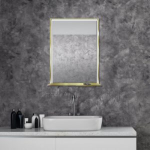 Dreamwerks 24" W x 32" H Brushed Nickel Framed LED Mirror with Bluetooth Speaker and Integrated Cell Phone Charger - Image 27