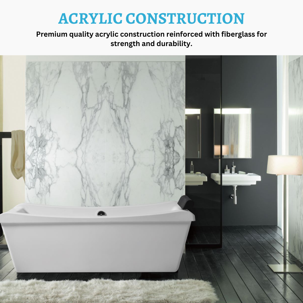 Dreamwerks 68" W X 29" D X 22.5" H Freestanding Soaker Bathtub-651
