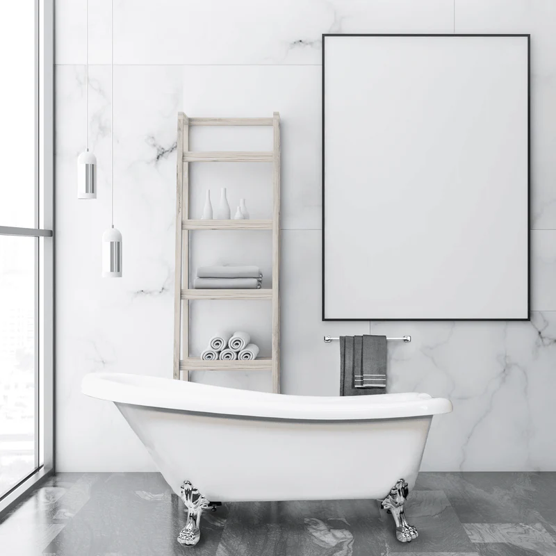 Dreamwerks 67.3" W x 29" D x 30" H Clawfoot Bathtub - Image 5