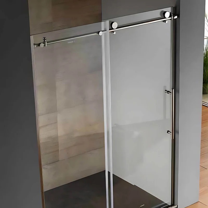 Dreamwerks 48 In. W x 79 In. H Shower Door In Bright Chrome With Clear Glass - Image 3