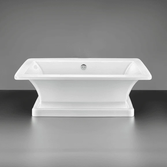 Dreamwerks 66.5" L Acrylic Pedestal Bathtub in White - Image 4