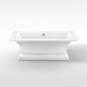 Dreamwerks 66.5" L Acrylic Pedestal Bathtub in White - Image 5