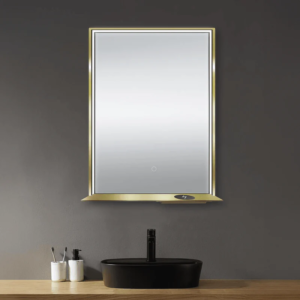 Dreamwerks 24" W x 32" H Brushed Nickel Framed LED Mirror with Bluetooth Speaker and Integrated Cell Phone Charger - Image 29