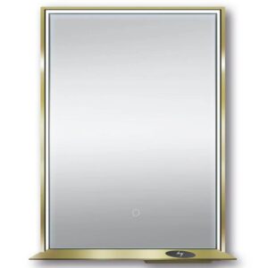 Dreamwerks 24" W x 32" H Brushed Nickel Framed LED Mirror with Bluetooth Speaker and Integrated Cell Phone Charger - Image 35