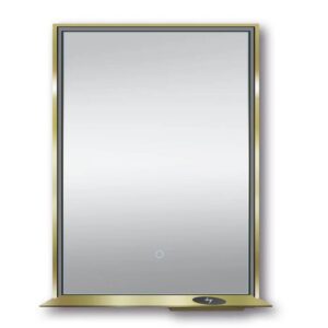 Dreamwerks 24" W x 32" H Brushed Nickel Framed LED Mirror with Bluetooth Speaker and Integrated Cell Phone Charger - Image 36