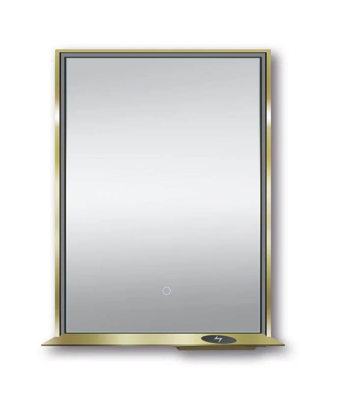 Dreamwerks 24" W x 32" H Brushed Nickel Framed LED Mirror with Bluetooth Speaker and Integrated Cell Phone Charger - Image 36