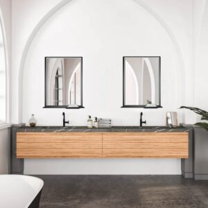 Dreamwerks 24" W x 32" H Brushed Nickel Framed LED Mirror with Bluetooth Speaker and Integrated Cell Phone Charger - Image 41