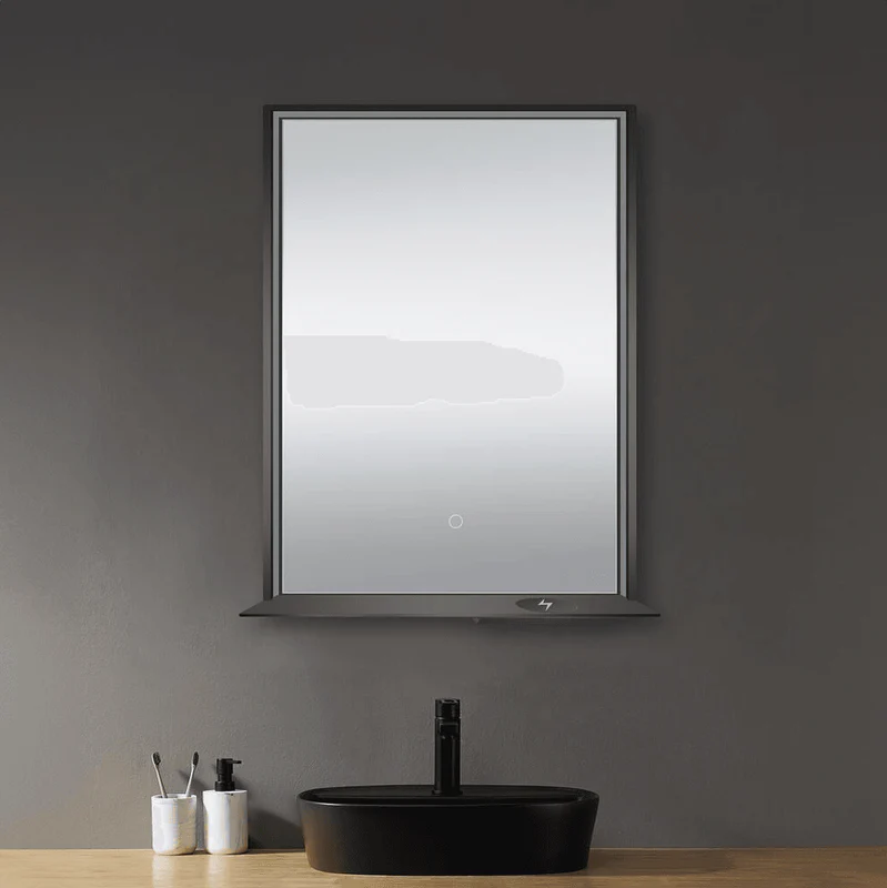 Dreamwerks 24" W x 32" H Brushed Nickel Framed LED Mirror with Bluetooth Speaker and Integrated Cell Phone Charger - Image 18