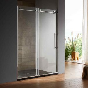 Dreamwerks 48 In. W x 79 In. H Shower Door In Bright Chrome With Clear Glass-0