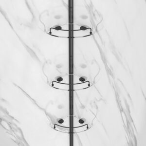 Dreamwerks 36 in. W x 36 in. D x 75 in. H Round Black Shower Kit - Image 3