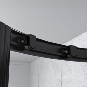 Dreamwerks 36 in. W x 36 in. D x 75 in. H Round Black Shower Kit - Image 7