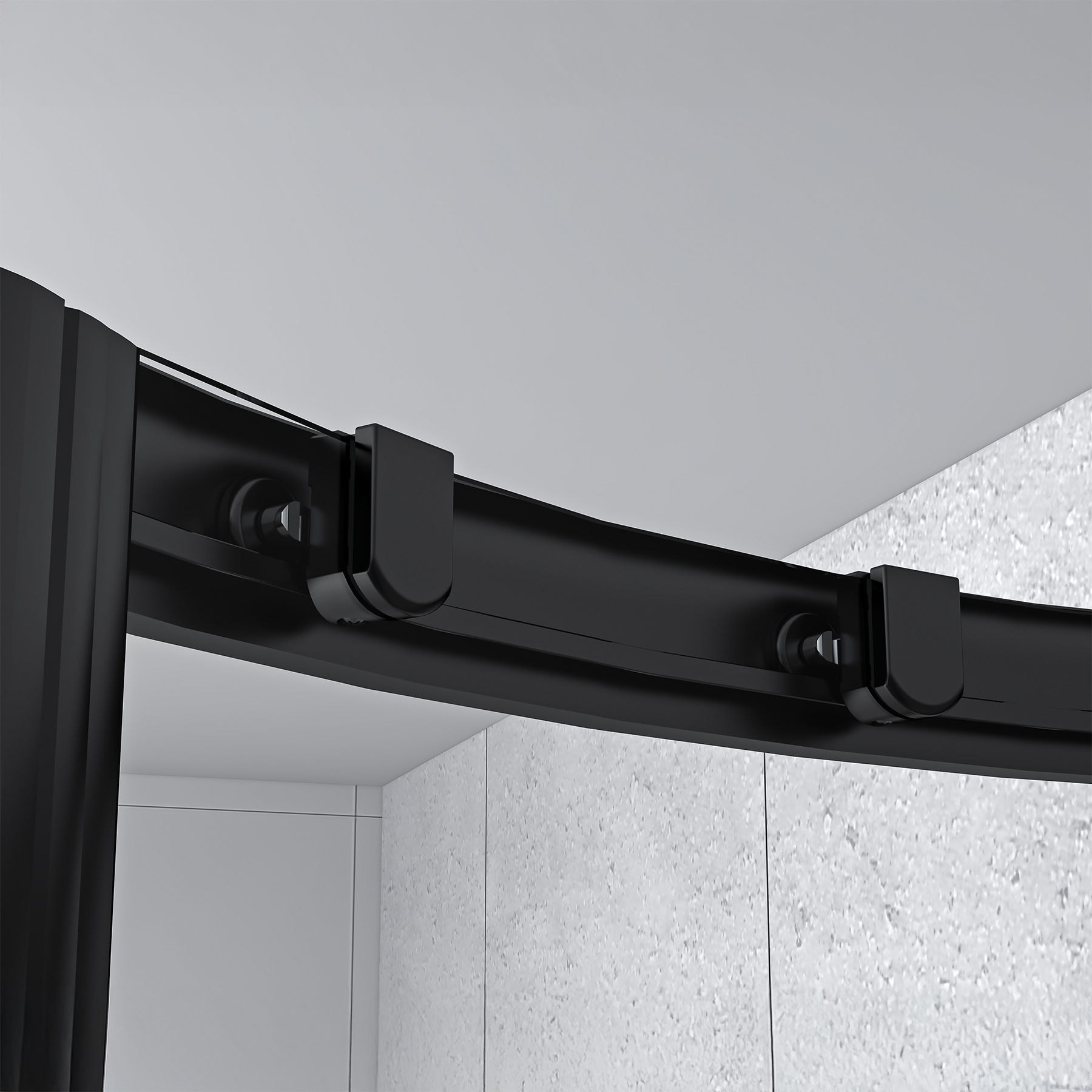 Dreamwerks 36 in. W x 36 in. D x 75 in. H Round Black Shower Kit - Image 7