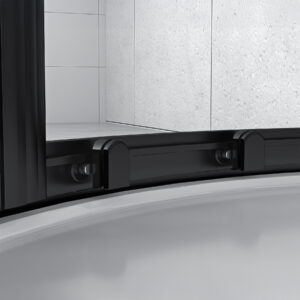 Dreamwerks 36 in. W x 36 in. D x 75 in. H Round Black Shower Kit - Image 5