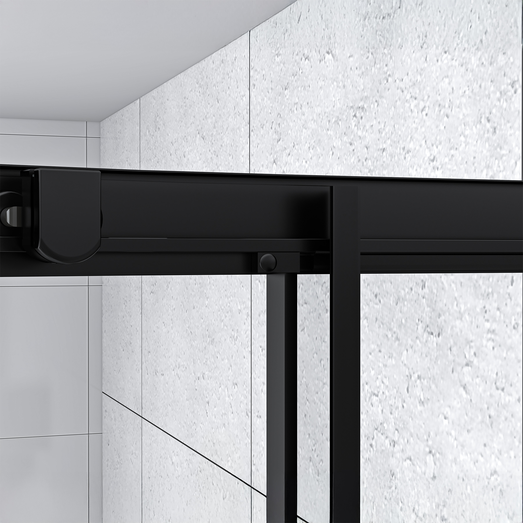 Dreamwerks 36 in. W x 36 in. D x 75 in. H Round Black Shower Kit - Image 8