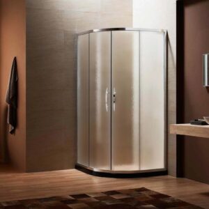 Dreamwerks 36 in. W x 79 in. H Framed Sliding Shower Enclosure Clear Glass in Chrome with Handles - Image 3